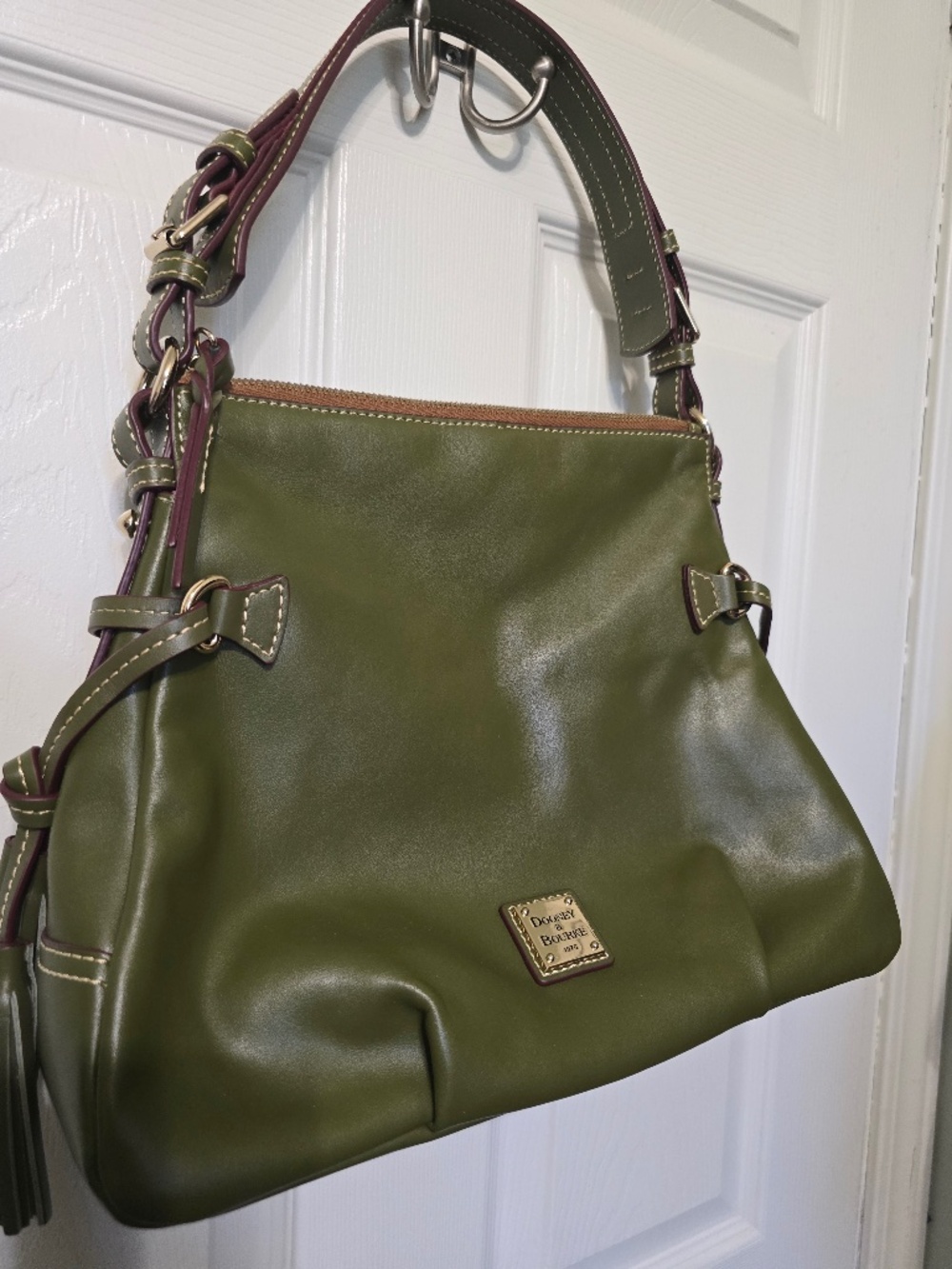 Dooney & Burke Smooth Leather Teagan with wallet and key fob